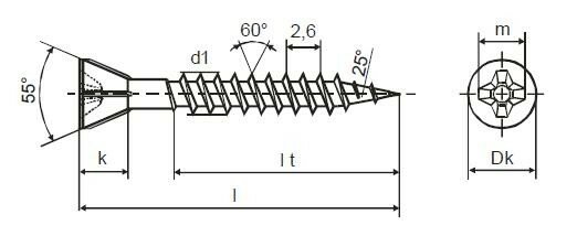 Páskované vruty TX 3,5x45 do sádrokartonu