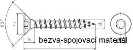 Univerzální vrut do dřeva 5x100 TORX zinek žlutý