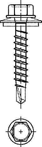 Střešní šroub s EPDM 4,8x32 zinek bílý
