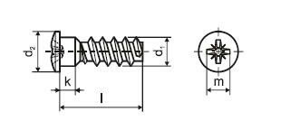 Eurovrut 6,3x16 mm půlkulatá hlava zinek bílý
