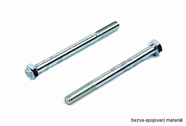 Šroub se šestihrannou hlavou DIN 931 M6x30 mm, částečný závit, zinek bílý, ocel 8.8 