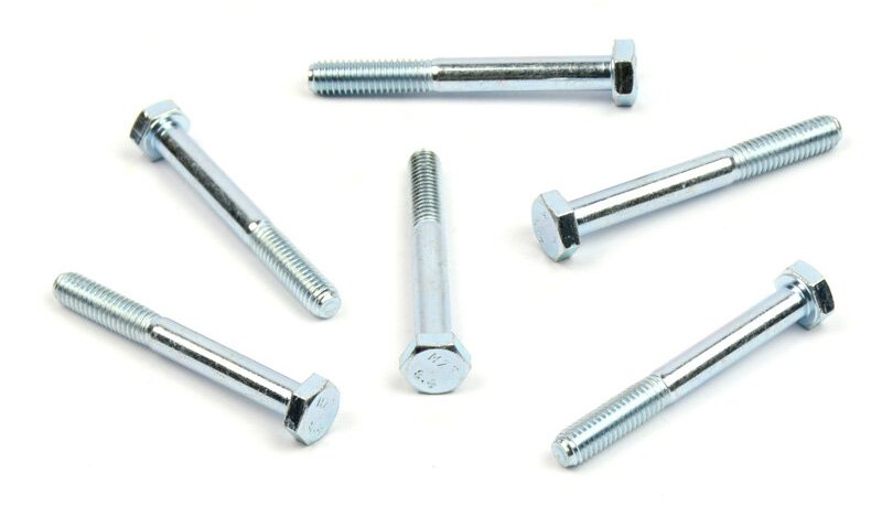 Šroub se šestihrannou hlavou DIN 931 M6x45 mm, částečný závit, zinek bílý, ocel 8.8 